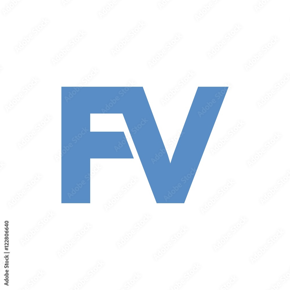 FV letter initial logo design FV letter initial logo design