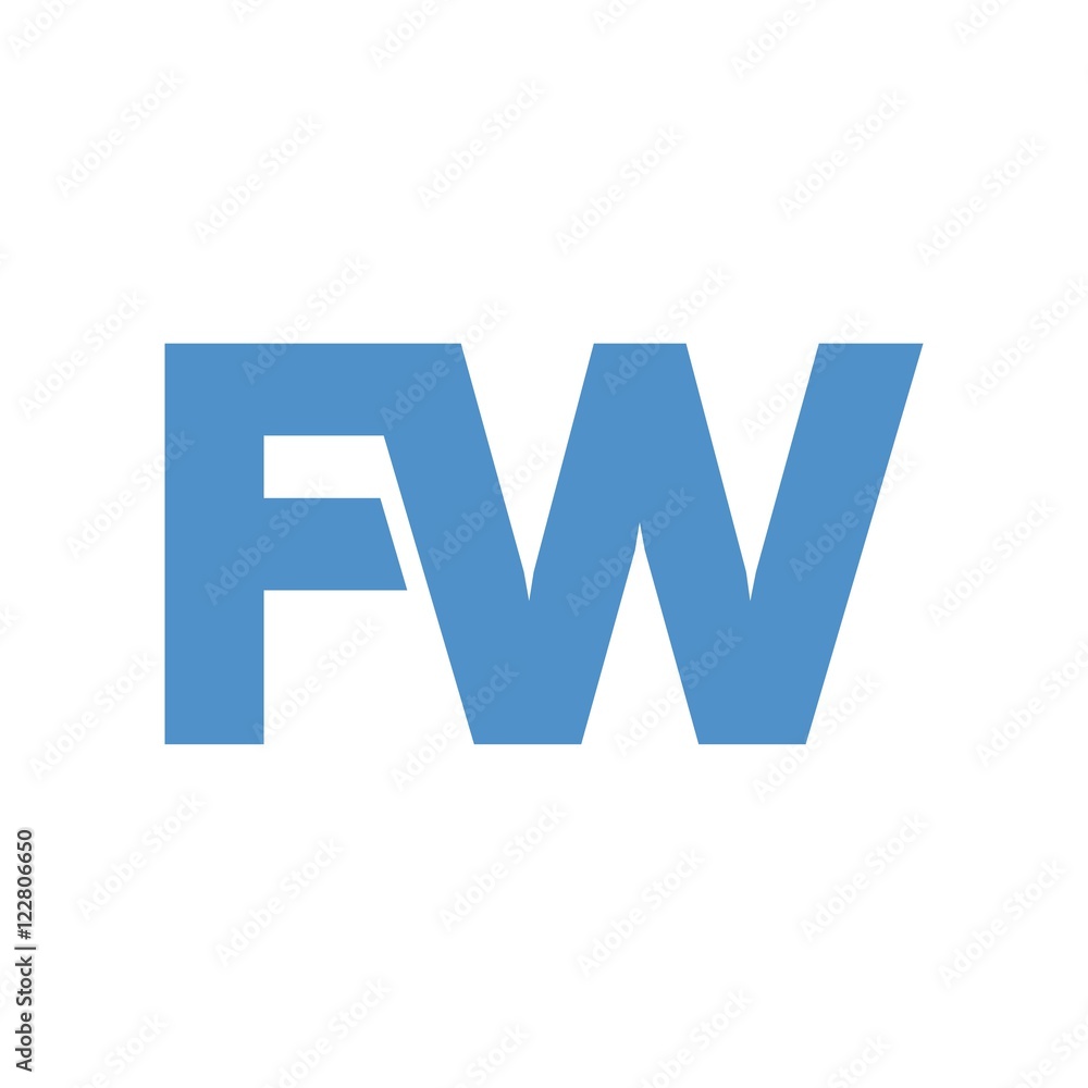 FW letter initial logo design FW letter initial logo design