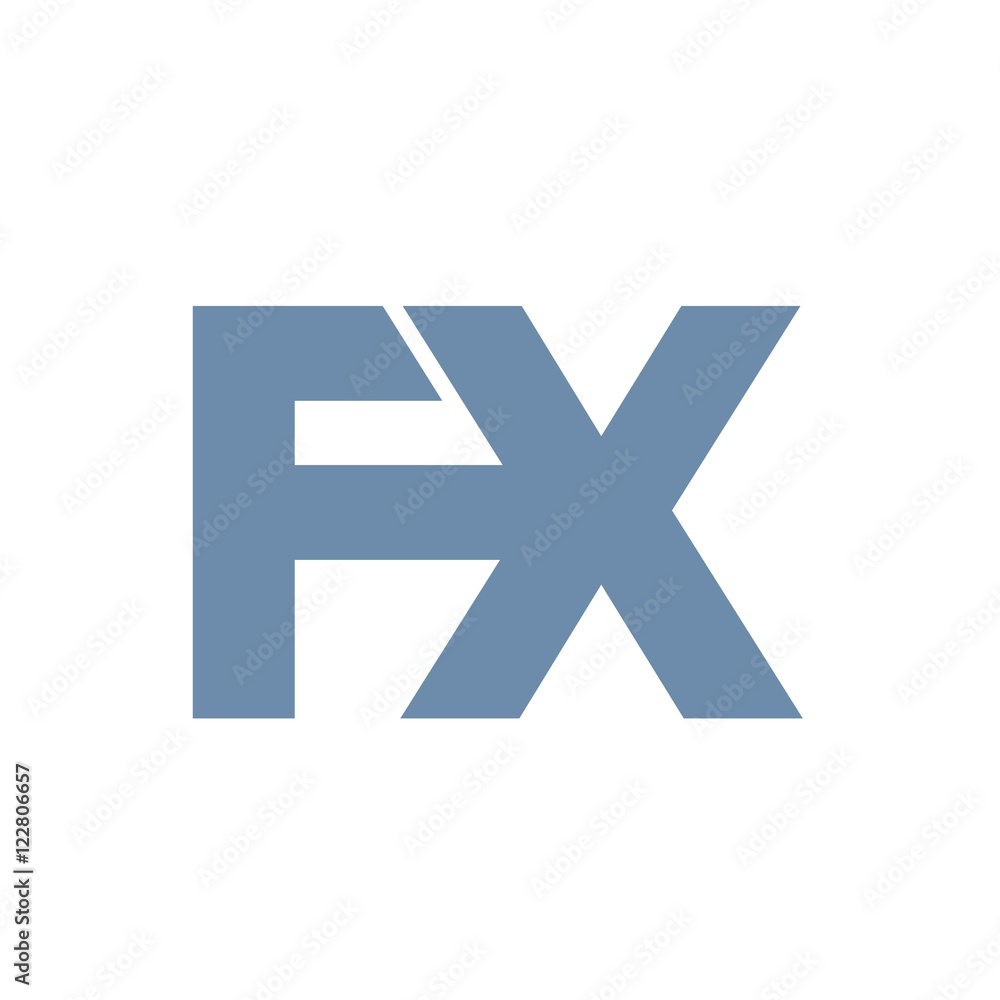 Fototapeta premium FX letter initial logo design
