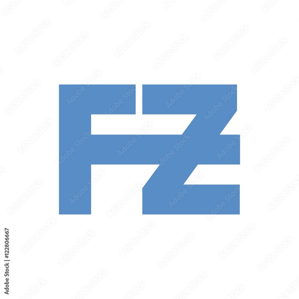 Fototapeta premium FZ letter initial logo design
