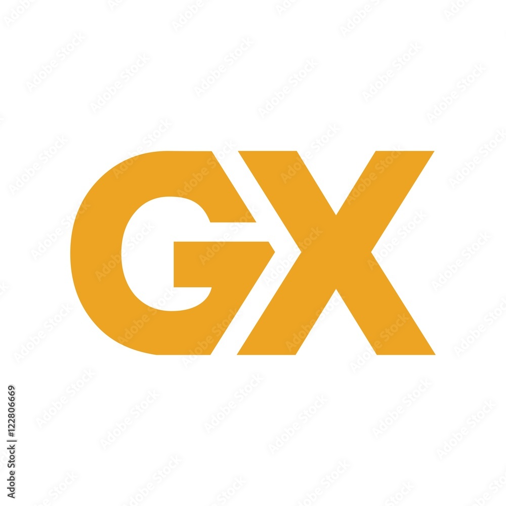 Obraz premium GX letter initial logo design