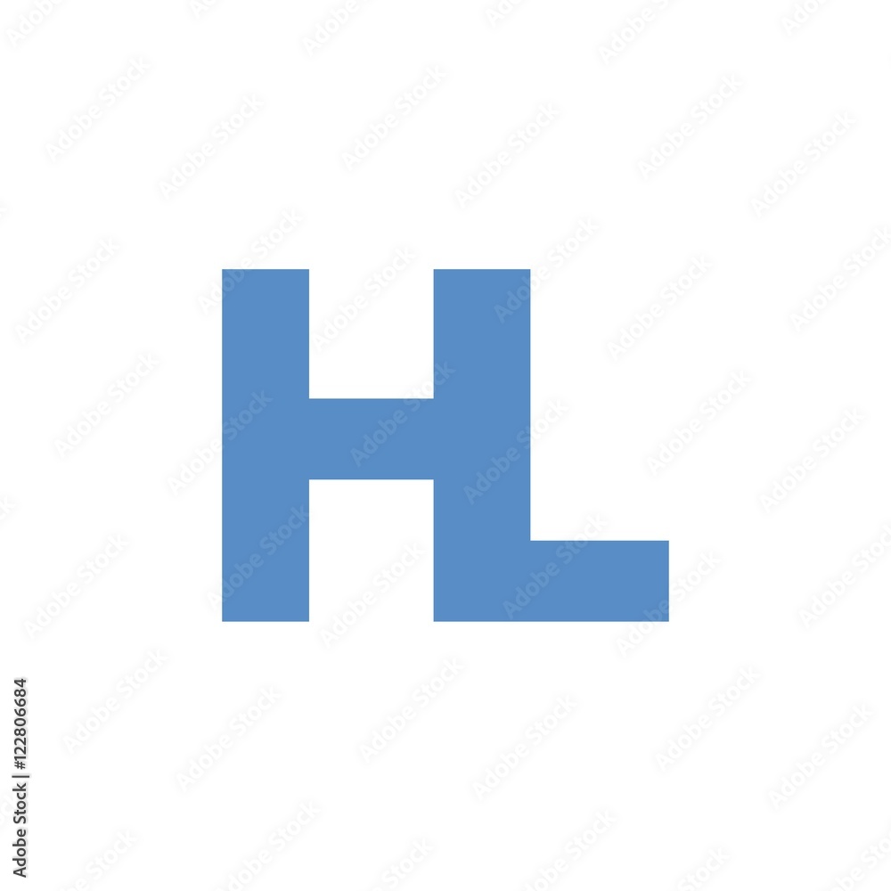 HL letter initial logo design HL letter initial logo design
