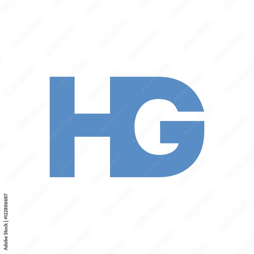 HG letter initial logo design HG letter initial logo design