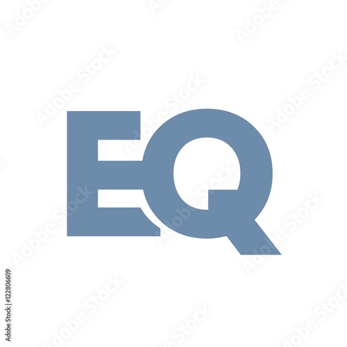 EQ letter initial logo design