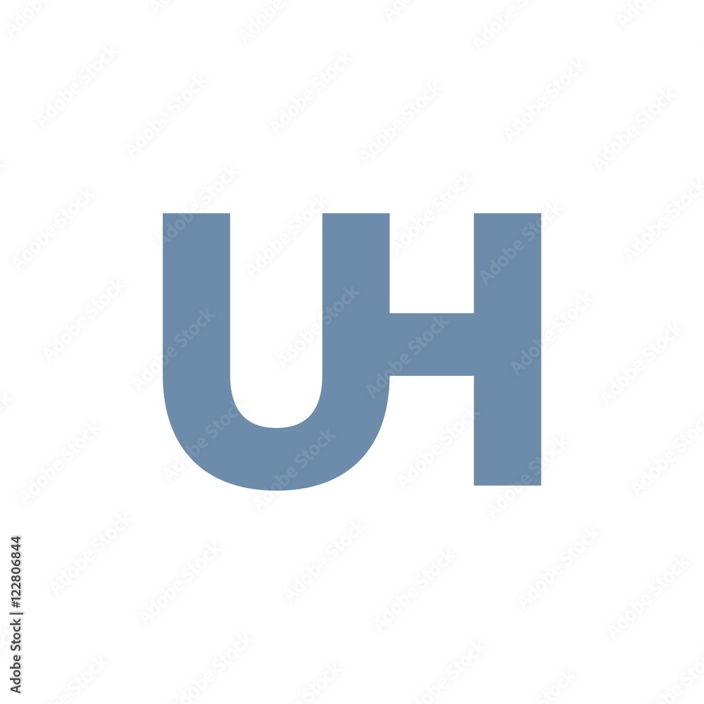 UH letter initial logo design UH letter initial logo design