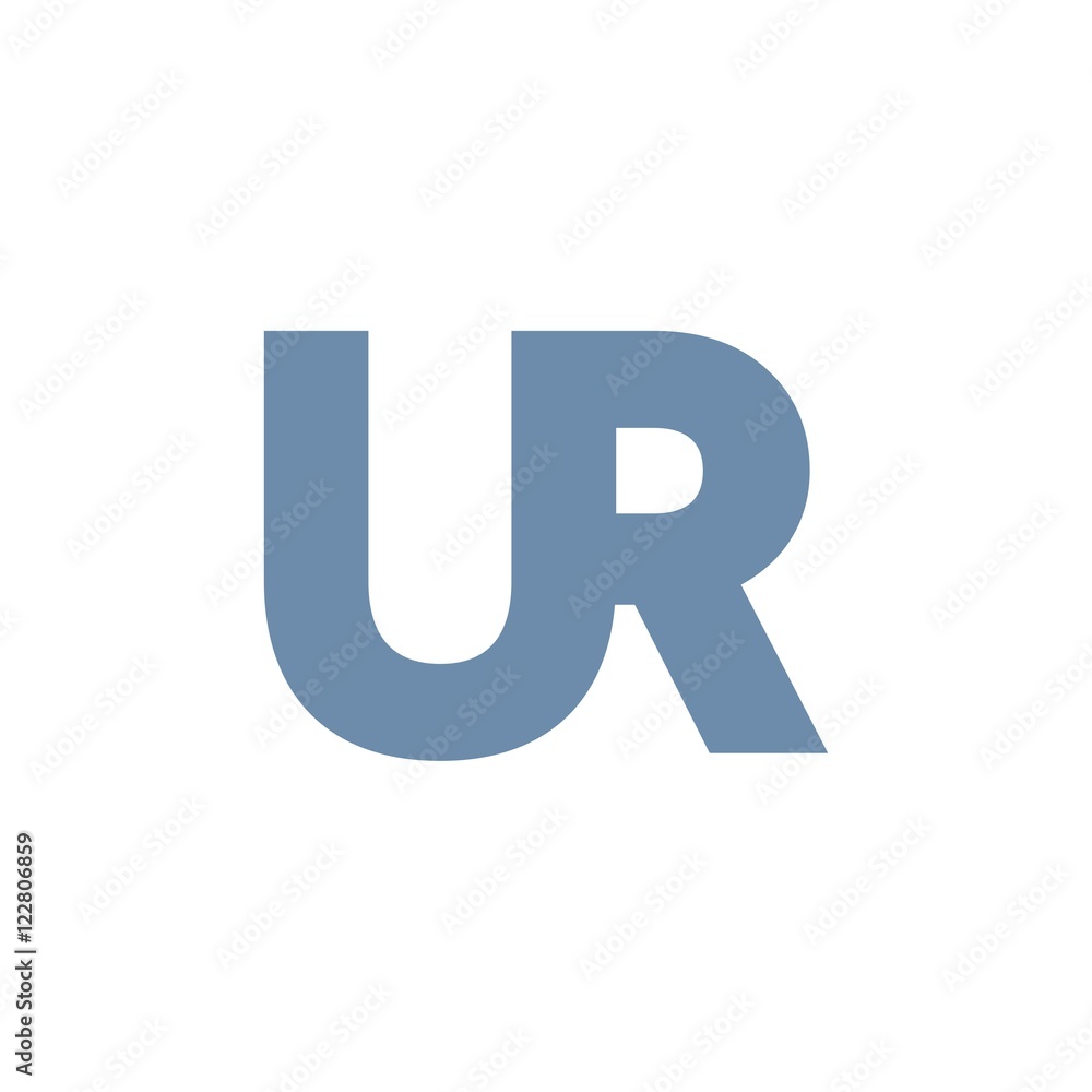 UR letter initial logo design UR letter initial logo design