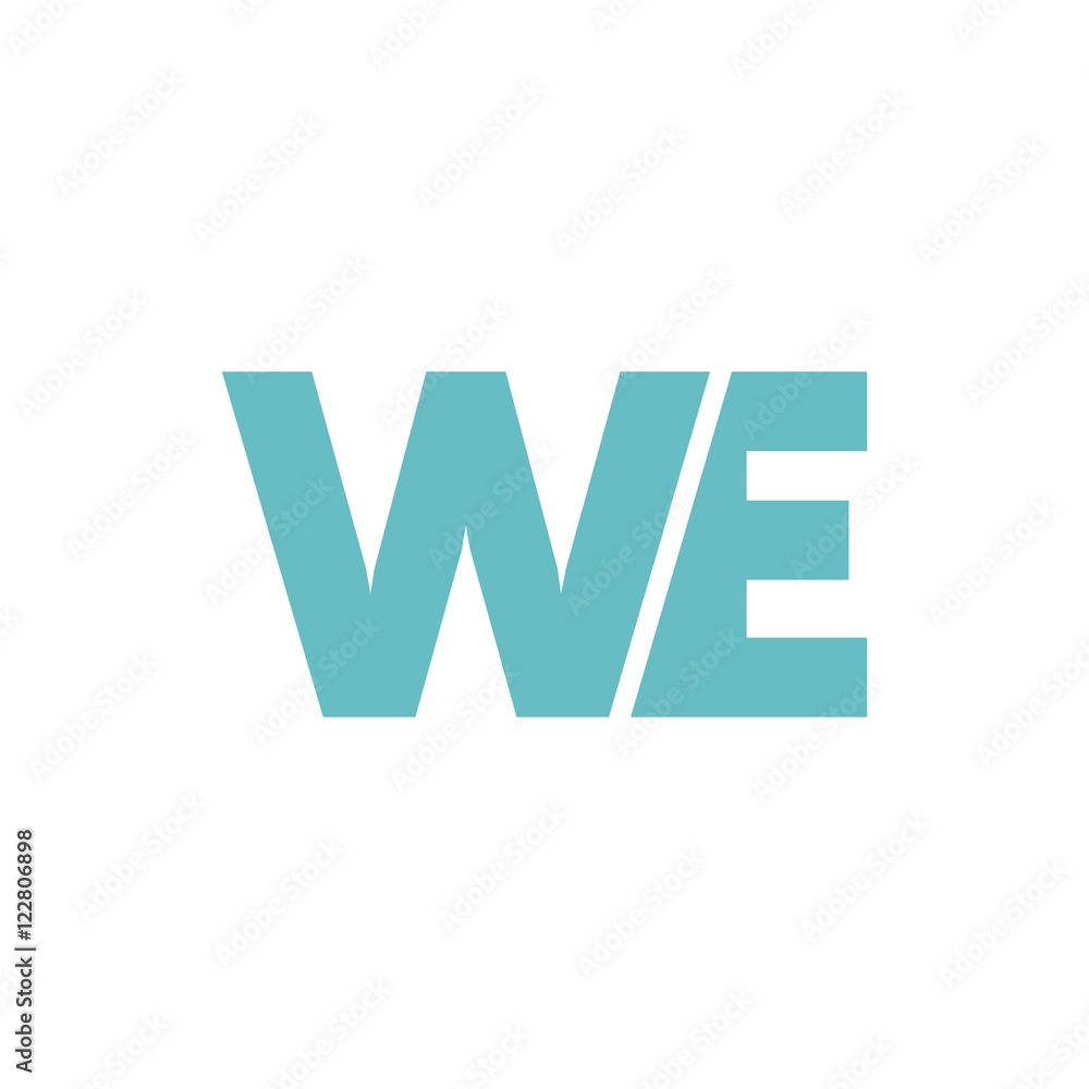 Obraz premium WE letter initial logo design