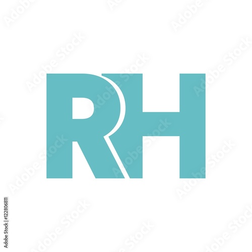 RH letter initial logo design