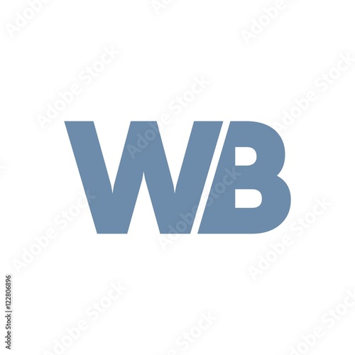 WB letter initial logo design