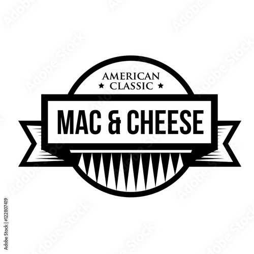 Mac and Cheese - Macaroni - American classic vintage stamp