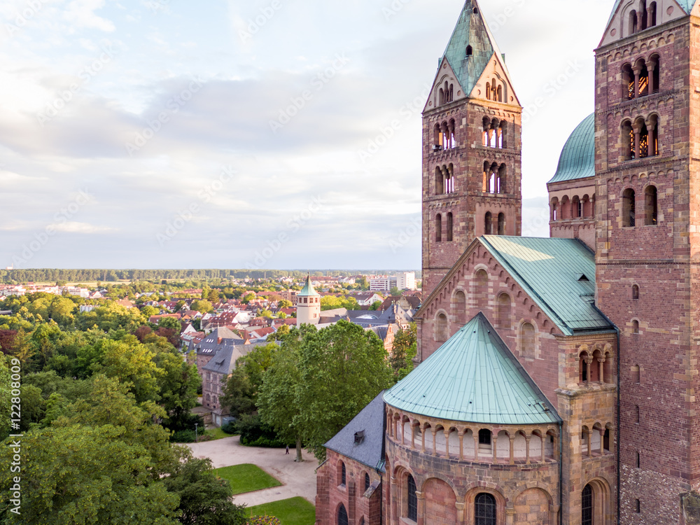 Fotografie Speyer Dom Luftaufnahme