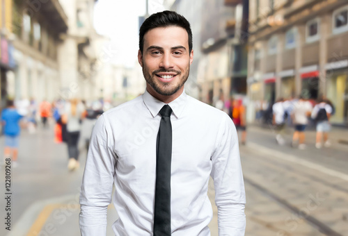 Wallpaper Mural Smiling young businessman portrait Torontodigital.ca