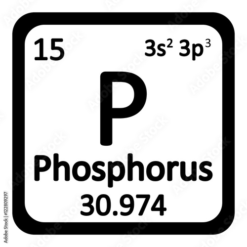 Periodic table element phosphorus icon.