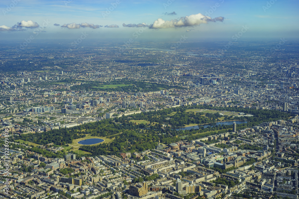 Aerial view of London