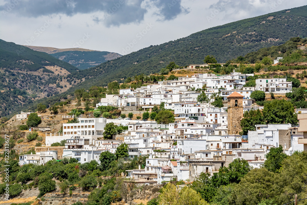 View of Bayárcal, the highest located town in Sierra Nevada, Almería region, Spain
