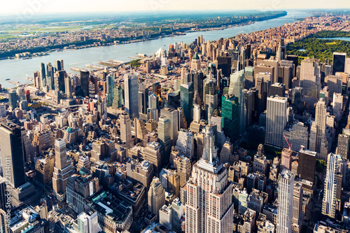 Aerial view of Midtown Manhattan New York City