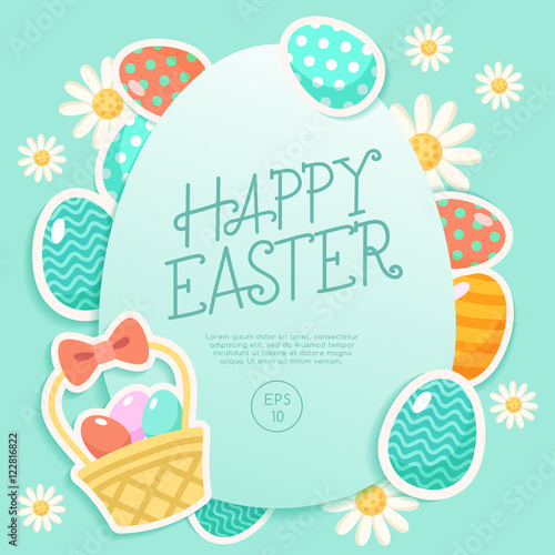 Happy Easter Elements  : Vector Illustration