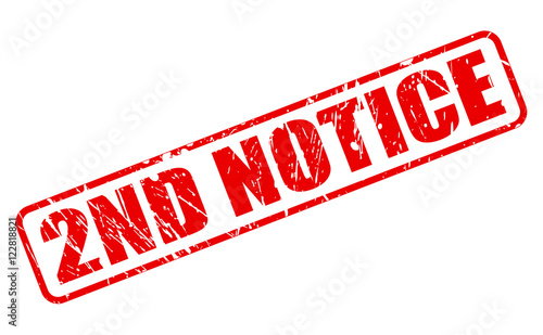 2ND NOTICE red stamp text