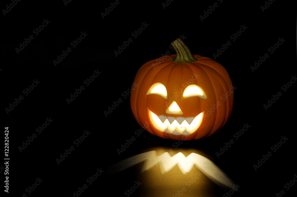 pumpkin lantern for Halloween glowing in dark pumpkin lantern for Halloween glowing in dark