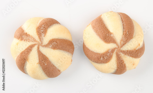 Wallpaper Mural cookies or butter cookies white chocolate on background. Torontodigital.ca