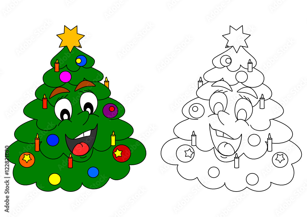 How to Draw a Christmas Tree For Kids - YouTube