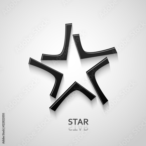 Black star logo design.