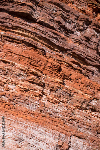 Red rock structure, texture