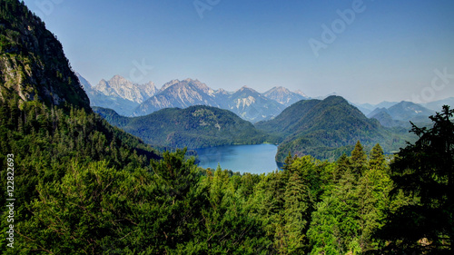 Landscape of Alpsee, view from Marienbrucken Germany