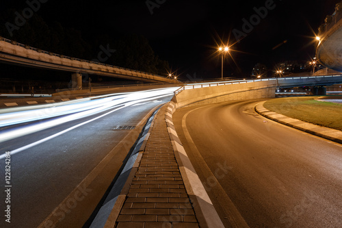 the viaduct at night in Tbilisi 