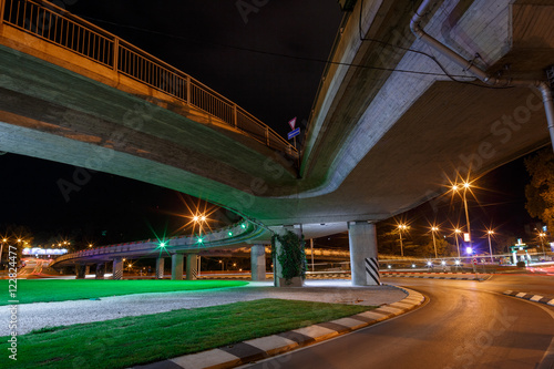 the viaduct at night in Tbilisi 