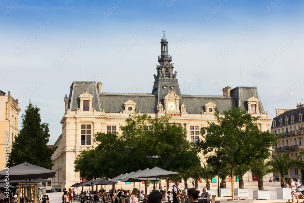 Poitiers, France - September 12, 2016: Town Hall, Hotel de Ville