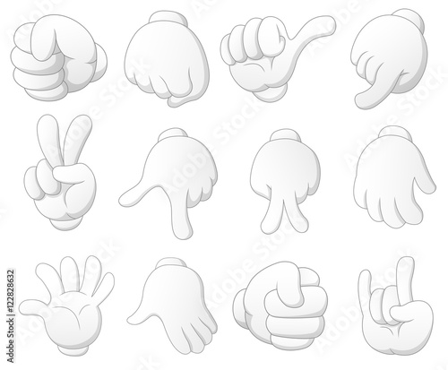 Collection of cartoon hands 