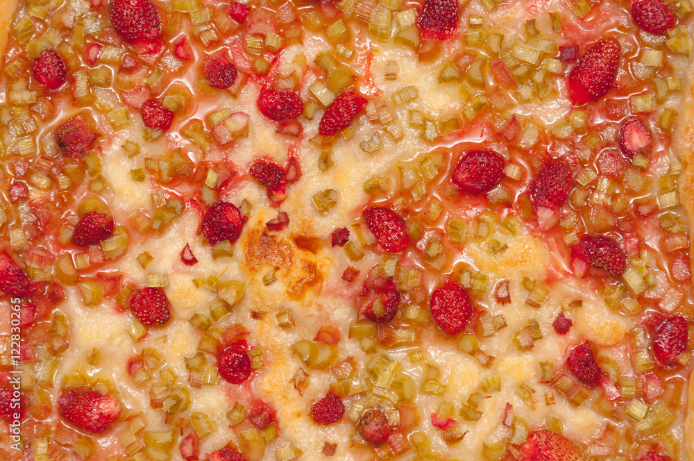 Background pattern made of bakery with strawberries. Background pattern made of bakery with strawberries.