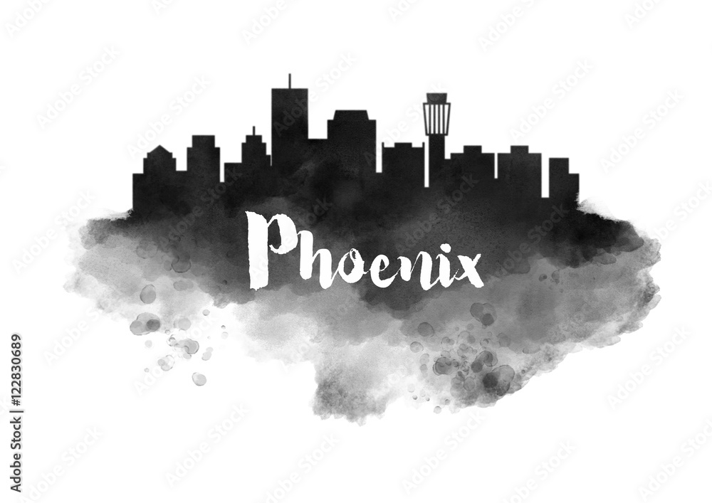 Obraz Akwarela Phoenix City Skyline