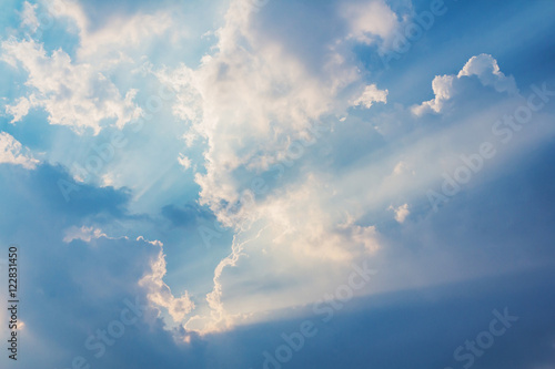 Beautiful Beam of light and the clouds