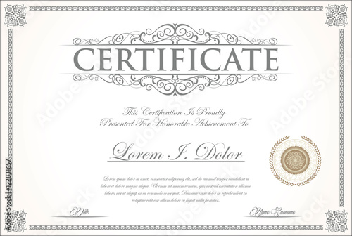 Elegant certificate or diploma template