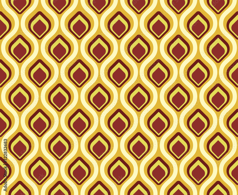 Retro seamless pattern peacock tail. The layout is fully editable Retro seamless pattern peacock tail. The layout is fully editable