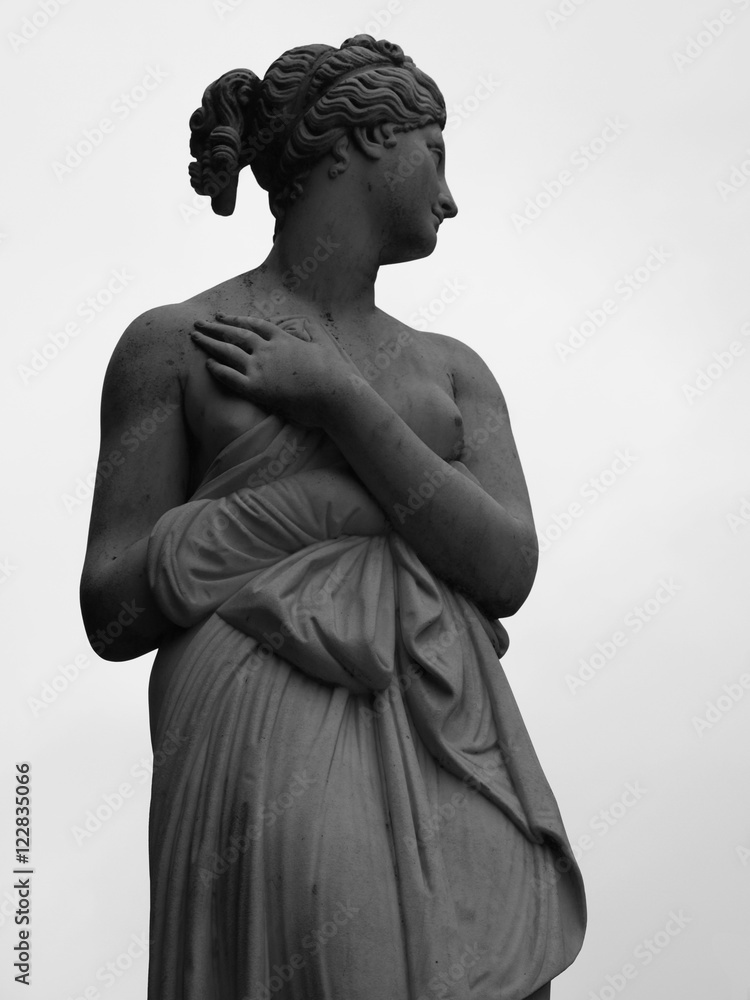 Marble statue of woman