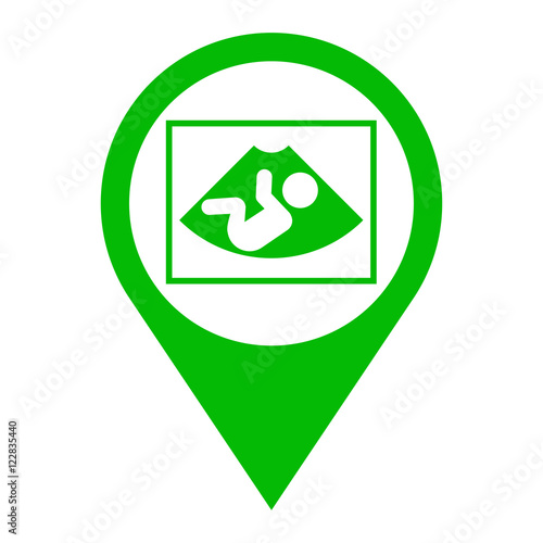 Free Download Icono plano localizacion ecografia verde - GFXLoad