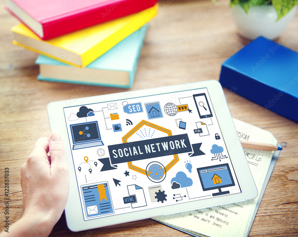 Social Network Media Internet Connection Concept Social Network Media Internet Connection Concept
