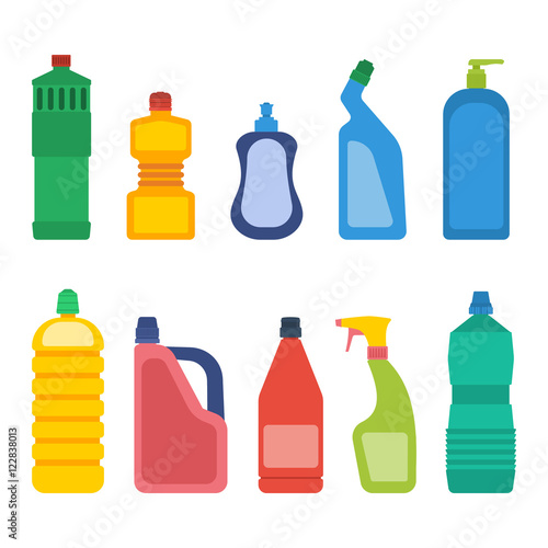 Household chemicals vector