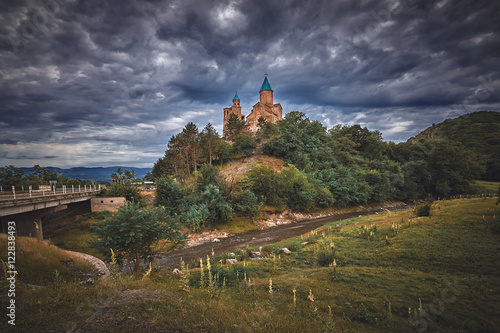 Gremi castle and church in Kakheti, Georgia photo