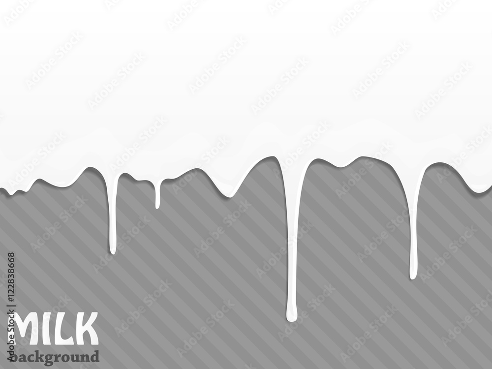 Flowing milk drops. Vector illustration. Flowing milk drops. Vector illustration.
