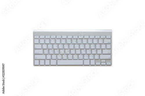 Keyboard on white background