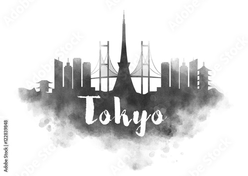 Photography Watercolor XX City Skyline
