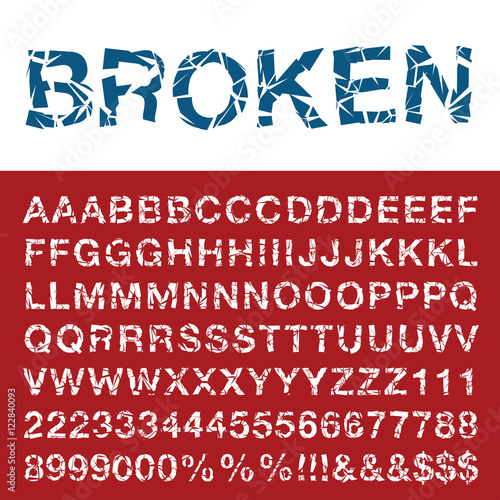 broken font