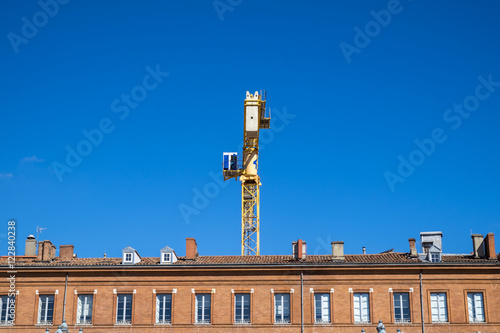 Crane in the downtown of Toulouse France