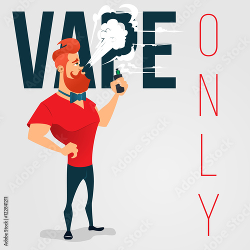 cartoon advertising background for vape