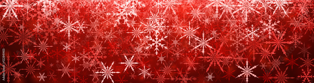 Red winter banner with snowflakes. Red winter banner with snowflakes.