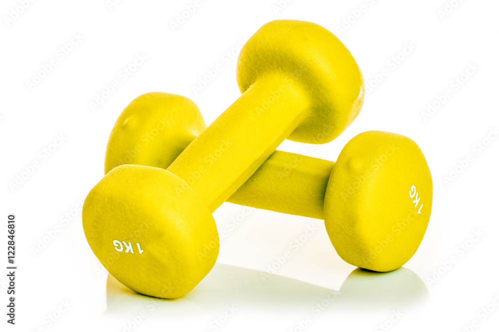 Dumbbell isolated on white background Dumbbell isolated on white background